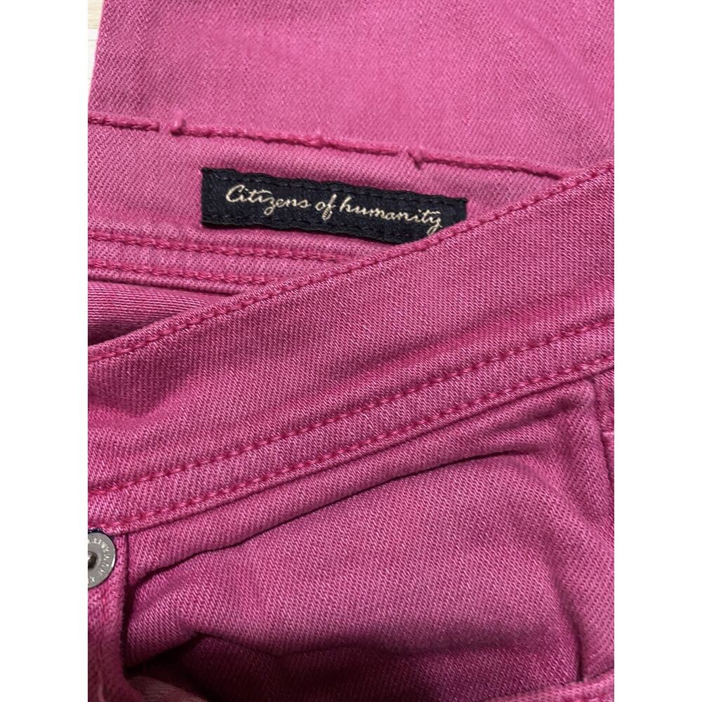 CITIZENS OF HUMANITY Womens Size 27 Pink Stretch Ankle Lenth Skinny Leg Pannts - Picture 7 of 9